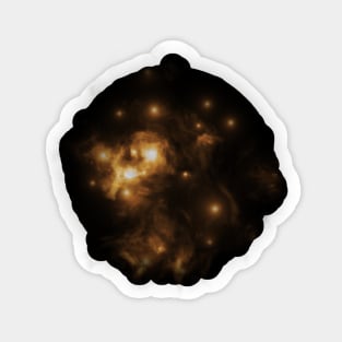 Gold starry nebula Sticker